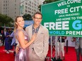 Blake Lively and Ryan Reynolds attend the World Premiere of 20th Century Studios' Free Guy in New York City, Aug. 3, 2021.