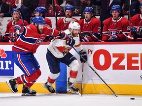 Claude Giroux made his debut with the Florida Panthers on Thursday night.