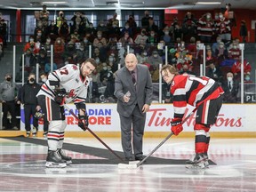 Former Ottawa 67's Head Coach, André Tourigny, is in Ottawa for the Arizona Ottawa NHL game.  He found time to check in with the 67's and drop the puck.