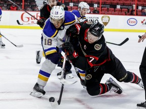 The St. Louis Blues play host to the Senators on Tuesday night. Ottawa is looking for a win in this its final game of a five-game road trip.