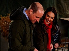 Prince William and Catherine, Duchess of Cambridge, visit a goat farm in Wales, March 1, 2022.
