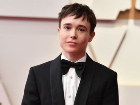 Elliot Page attends the 94th Oscars at the Dolby Theatre in Hollywood, Calif., on March 27, 2022.