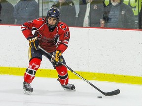 Files: Smiths Falls hockey player Neil Doef competes during the OEMHL Minor midget all-star game in Feb 2013.