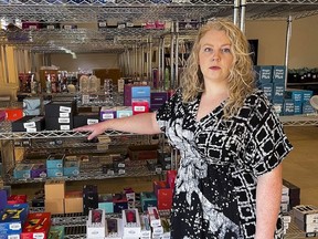 Venus Envy owner Samantha Whittle has had to close the bricks-and-mortar store on Bank Street because of damage caused by fire in a neighbouring unit and to run the business out of a Catherine Street warehouse.