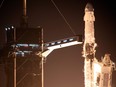 In this image released by NASA, a SpaceX Falcon 9 rocket lifts off from the Kennedy Space Center in Florida on April 27, 2022.