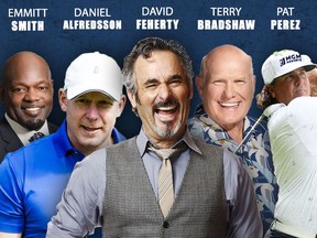 On June 6, 63-year-old David Feherty will host The Feherty Classic at Royal Ottawa Golf Club in Gatineau. Feherty will roam the fairways with former Ottawa Senators captain Daniel Alfredsson, former NFL stars Terry Bradshaw and Emmitt Smith, and three-time PGA Tour winner Pat Perez during a nine-hole celebrity skins game — expected to raise $50,000 for Ronald McDonald House and The Royal/Mental Health Care and Research.