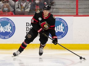 Ottawa Senators left wing Tim Stutzle.