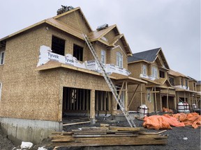 New home construction in the Barrhaven area of Ottawa on Thursday, April 7, 2022.