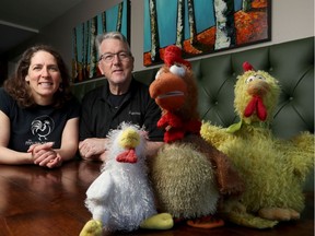 Natalie Aucoin and Rick Boland at their restaurant, the Foolish Chicken, in Ottawa. The Foolish Chicken is to close April 24 and the couple is putting the business up for sale as pandemic-driven staff shortages make doing business difficult for the sector.