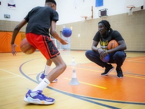 Manock Lual uses his Prezdential Basketball organization to work with kids and teach them about life through basketball.