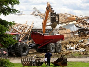 A farm in Navan, east of Ottawa, was gutted during Saturday's storm.