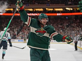 Minnesota Wild left winger Kevin Fiala might look good playing along Tim Stuetzle next season.