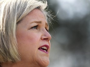 NDP Leader Andrea Horwath makes a campaign announcement regarding an affordable, provincial dental care plan, in Scarborough on Thursday, May 5, 2022.
