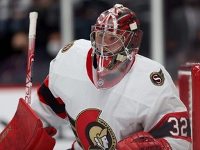 Filip Gustavsson will be the man between the pipes when the Belleville Senators take on the Rochester Americans in Game 1 of their playoff series