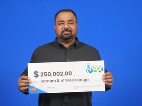Satnam Banwait, of Mississauga, has won two LOTTO prizes -- totalling $260,000 -- in four years.