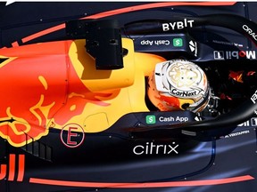 Red Bull's Dutch driver Max Verstappen drives during the first practice session at the Circuit de Catalunya on May 20, 2022 in Montmelo on the outskirts of Barcelona ahead of the Spanish Formula One Grand Prix.