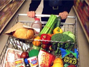 A person grocery shopping.