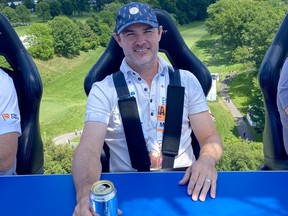 The Sun's golf columnist Jon McCarthy has a beer high above the action at the 2022 RBC Canadian Open.
