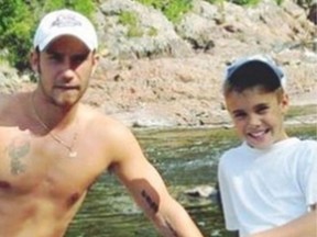 Justin and Jeremy Bieber from Justin Bieber Father's Day Post.