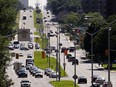 Files: Cars travel along Carling Avenue. Carling and Bronson are consistently listed by CAA as among the worst roads in Canada