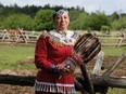 OTTAWA - June 10, 2022 - Stephanie Sarazin, Artistic, Marketing and Client Relations Director of Indigenous Experiences, poses for a photo at Madahoki Farm in Ottawa Friday. Feature on all the festivals that are operating again this spring and summer. Some, like the Summer Solstice Indigenous Festival, are offering both virtual and live events. Summer Solstice is running at their new home at this farm.   TONY CALDWELL, Postmedia.