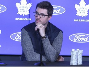Kyle Dubas during the end of season press conference on Tuesday May 17, 2022.