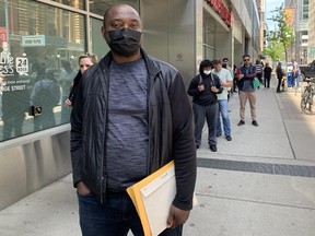 Outside a passport office in downtown Toronto on Victoria St. Friday, people planning trips waited at least three hours in line on the sidewalk. “Some people couldn’t wait so they left,” said Felix Suleu who waited at the front of the line at 1:30 p.m. He arrived at 10:20 a.m.