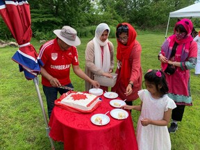 In-person Canada Day celebrations returned to a mosque in Cumberland on Friday.