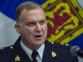 RCMP Supt. Darren Campbell provides an update of the investigation into the Nova Scotia shootings at RCMP headquarters in Dartmouth, N.S., June 4, 2020.
