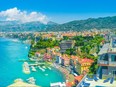 Aerial view of Sorrento city, amalfi coast, Italy