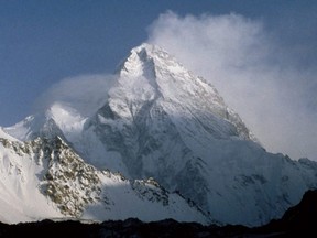 The K2 (also known as Mount Godwin-Austen), is the second-highest mountain on Earth, located in the Karakoram Range in Pakistan.