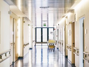 File photo: An empty hospital corridor.