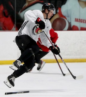 Philippe Daoust participates in an exercise during the development camp on Tuesday.