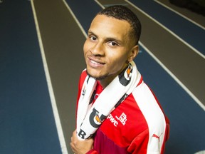 FILES: Andre De Grasse is pictured in 2017, the year he won both the 100- and 200-metre events at the national track and field championships in Ottawa.