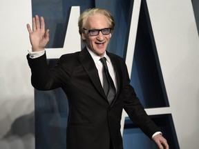 Bill Maher arrives at the Vanity Fair Oscar Party on Sunday, March 27, 2022, at the Wallis Annenberg Center for the Performing Arts in Beverly Hills, Calif.