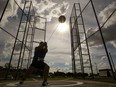 Joaquin Gomez of Argentina competes in the Men's hammer throw finals at Athletics National Training Center during the IAAF World Challenge Brazil 2019 at Athletics National Training Center on April 28, 2019 in Braganca Paulista, Brazil. (Photo by Alexandre Schneider/Getty Images)