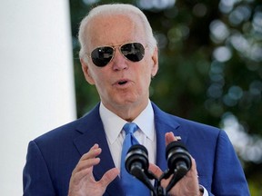 U.S President Joe Biden speaks at the White House in Washington, D.C., Friday, Aug. 5, 2022.