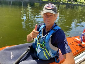 Mark Ervin of Oslo, Norway, was in Ottawa Wednesday on day 61 of his year-long, 10,500 km kayaking circuit through eastern North America.