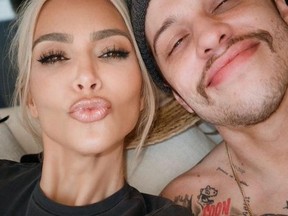 Kim Kardashian and Pete Davidson ham it up for the camera in an image shared to her Instagram account on July 12, 2022.