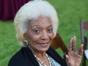 Actress Nichelle Nichols is pictured at the Vintage Hollywood Wine & Food tasting benefiting The People Concern on June 9, 2018 in Los Angeles, Calif.