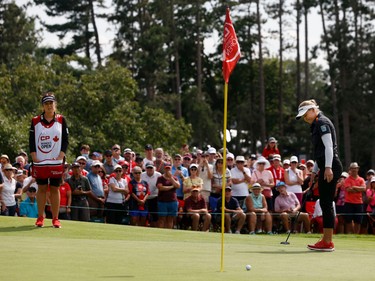 OTTAWA - Aug 25,  2022 - Brooke Henderson missing a putt during her first round at the CP Women's Open at the Ottawa Hunt & Golf Club Thursday. TONY CALDWELL, Postmedia.