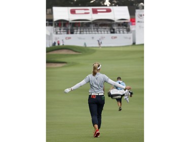 Brooke Henderson during a practice round at the CP Women's Open at the Ottawa Hunt and Golf Club on Tuesday.