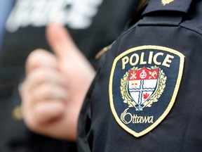 OTTAWA - Aug 22,  2022 - Ottawa Police Services outside Ottawa City Hall Monday. TONY CALDWELL, Postmedia.