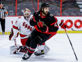 FILES: Mark Kastelic, seen during a game in February 2022, has been trying hard to stay in Ottawa.
