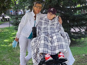 Deana Henry, right, felt pressured to take a long-term care room at Extendicare West End Villa or face substantial fees under Bill 7, which her advocate Mary Sinclair said should serve as a warning to others.