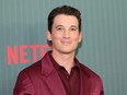 Miles Teller attends Netflix's "Spiderhead" New York City screening at Paris Theater on June 15, 2022.