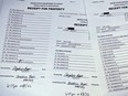 The three page itemized list of property seized in the execution of a search warrant by the FBI at former U.S. President Donald Trump's Mar-a-Lago estate is seen after being released by the U.S. District Court for the Southern District of Florida in West Palm Beach, Fla., Aug. 12, 2022.