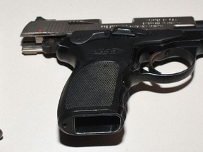 Cops seized marihuana and a loaded semi-automatic pistol along with 10 rounds of .40 calibre ammunition during a vehicle stop downtown Toronto on Friday, Sept. 16, 2022.