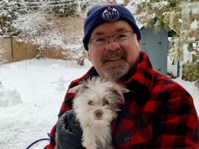OTTAWA - Chico, two-year old shih tzu-chihuahua mix, with owner Mike Hendrigan. Chico was killed by a coyote just after midnight on Sept. 11 on Marcel Street. It is the second time within a few weeks a coyote has killed a pet on the street.