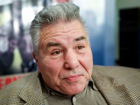 George Chuvalo, retired professional heavyweight boxer at a press conference on Thursday, Oct. 2, 2014.